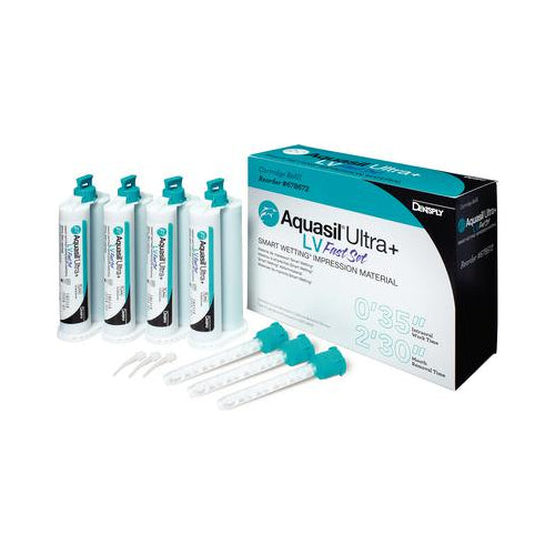 Dentsply 678672 Aquasil Ultra+ LV Low Viscosity Fast Set Cartridges 4/Pk 50 mL Dentsply 678672 Aquasil Ultra+ LV Low Viscosity Fast Set Cartridges 4/Pk 50 mL